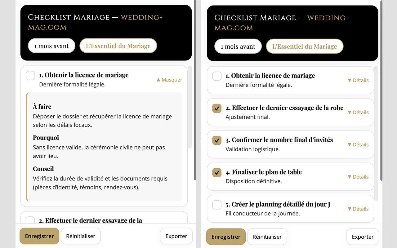 découvrez notre checklist mariage 12 mois spécialement conçue pour la région franche-comté, pour organiser votre mariage étape par étape en toute sérénité.